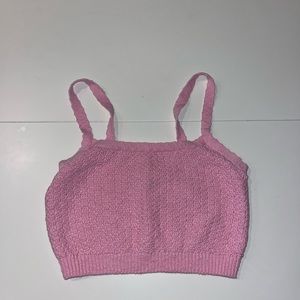 Free People pink crop top sweater
